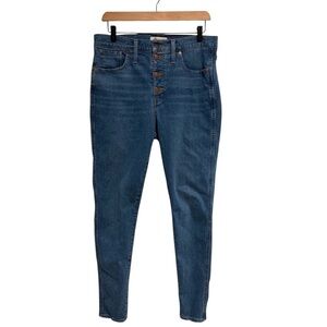Madewell Women’s 10” High Rise Skinny Blue Jeans 4-Button Fly 31